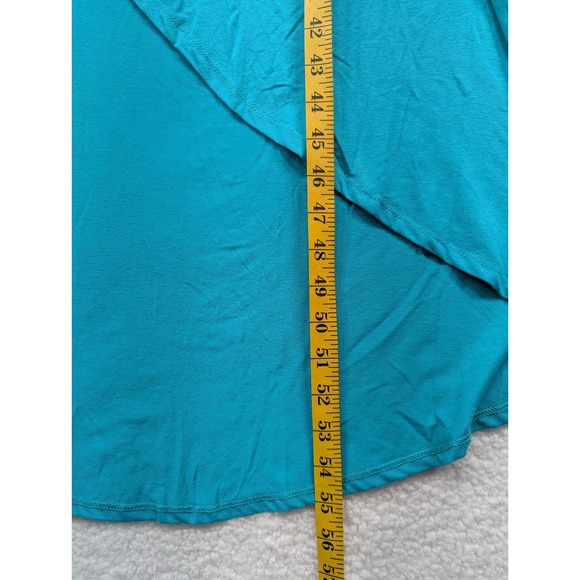 Maurices Turquoise Blue Sleeveless Maxi Dress Wrap Skirt Elastic Waist Size L - Picture 7 of 8